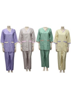 Purple grey green yellow