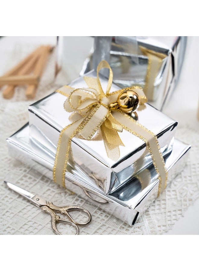 RUSPEPA Silver Metallic Wrapping Paper - 81.5 Sq Ft - Solid Color Paper Perfect for Wedding,Birthday,Christmas,Baby Show - 30 inches x 32.8 feet - Image 2