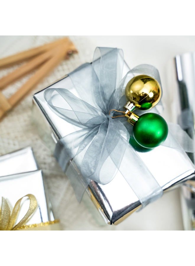 RUSPEPA Silver Metallic Wrapping Paper - 81.5 Sq Ft - Solid Color Paper Perfect for Wedding,Birthday,Christmas,Baby Show - 30 inches x 32.8 feet - Image 3