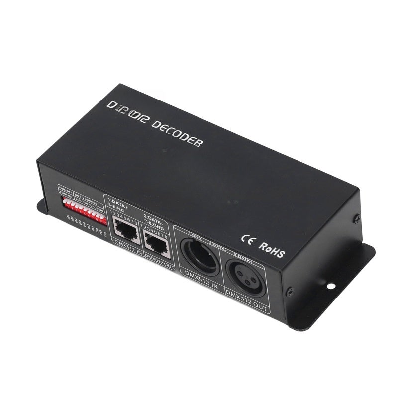 4 Channel DMX Decoder PCB Iron Material Adjustable Design RGB Dimming Controller - Music Mode Dimming Function PWM Signal Decoder for Home Bar Hotel Public Places - Image 1