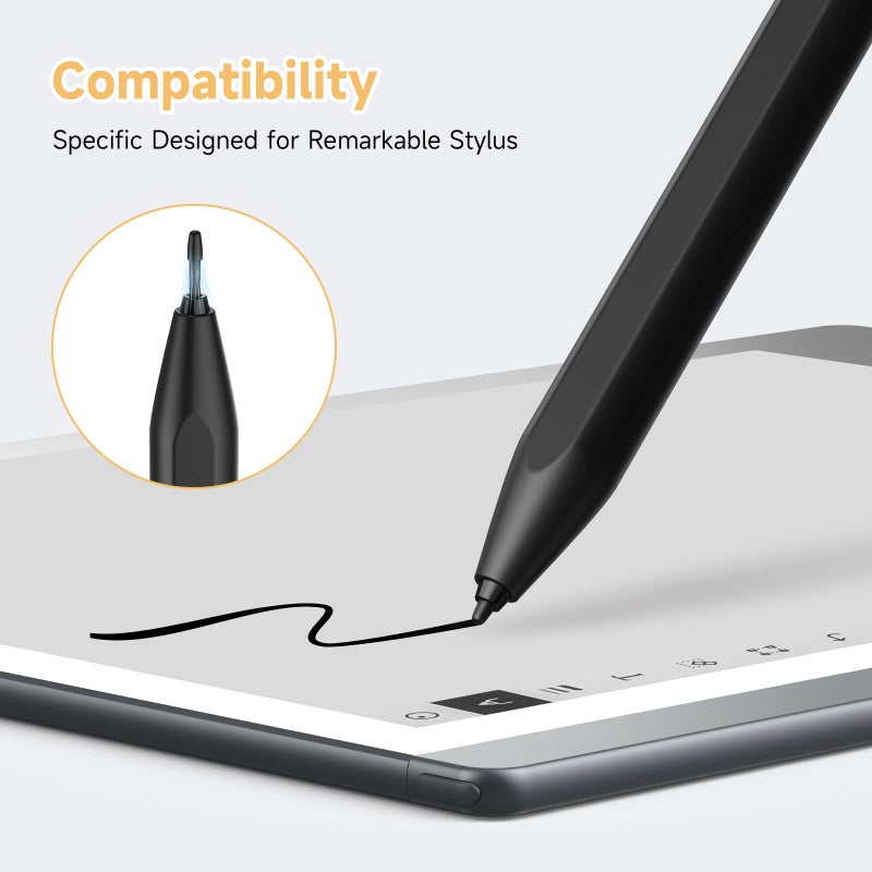 Ayotu (10 Tips) Remarkable Marker/Marker Plus Pen Tips, Pressure Sensitivity and Tilt Writing Support, Pack of 10 (Stylus not Included) - Image 3