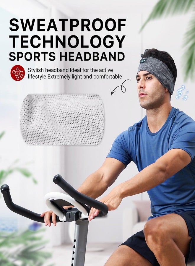 Perytong Sleep Headphones Wireless, Bluetooth Sports Headband Headphones with Ultra-Thin HD Stereo Speakers Perfect for Sleeping,Workout,Jogging,Yoga,Insomnia, Air Travel, Meditation, Grey - Image 4