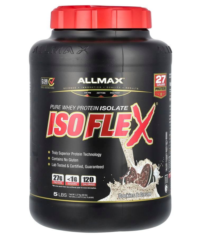Allmax ISOFLEX® Pure Whey Protein Isolate Cookies & Cream 5 lbs (2.27 kg)