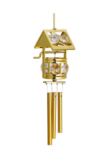 G n G G n G 24K Gold Plated Gift Wish Making Well Studded with Crystals Wind Chimes Gold Plated 5 cm x 2 cm x 15 cm 