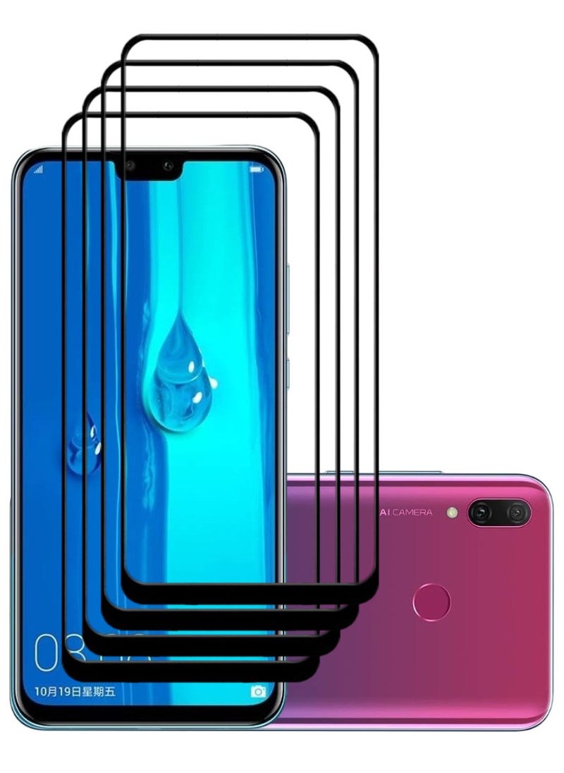 ACLIX 4 Pieces Antistatic ESD Dustproof Premium Quality High Definition Tempered Glass Screen Protector Designed For Huawei Y9 (2019) - Image 1