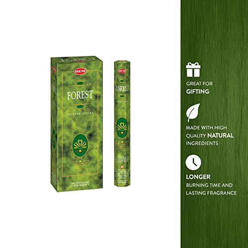 HEM Forest Incense Sticks Agarbatti - Pack of 6, Total 180 Grams for Home Fragrance, and Spiritual Practices | Refreshing Forest Aroma | Burning Time: 35-40 Minutes | 120 Sticks - Image 4