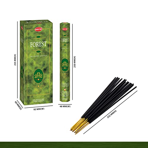 HEM Forest Incense Sticks Agarbatti - Pack of 6, Total 180 Grams for Home Fragrance, and Spiritual Practices | Refreshing Forest Aroma | Burning Time: 35-40 Minutes | 120 Sticks - Image 2
