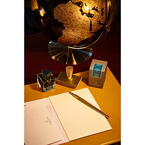 Jacques Herbin - Ref 15035JT - Ink for Fountain Pens & Rollerball Pens - Émeraude de Chivor/Emerald of Chivor - 50ml Bottle - '1670' Jacques Herbin Prestige Collection - Blue-Coloured Ink - Image 4