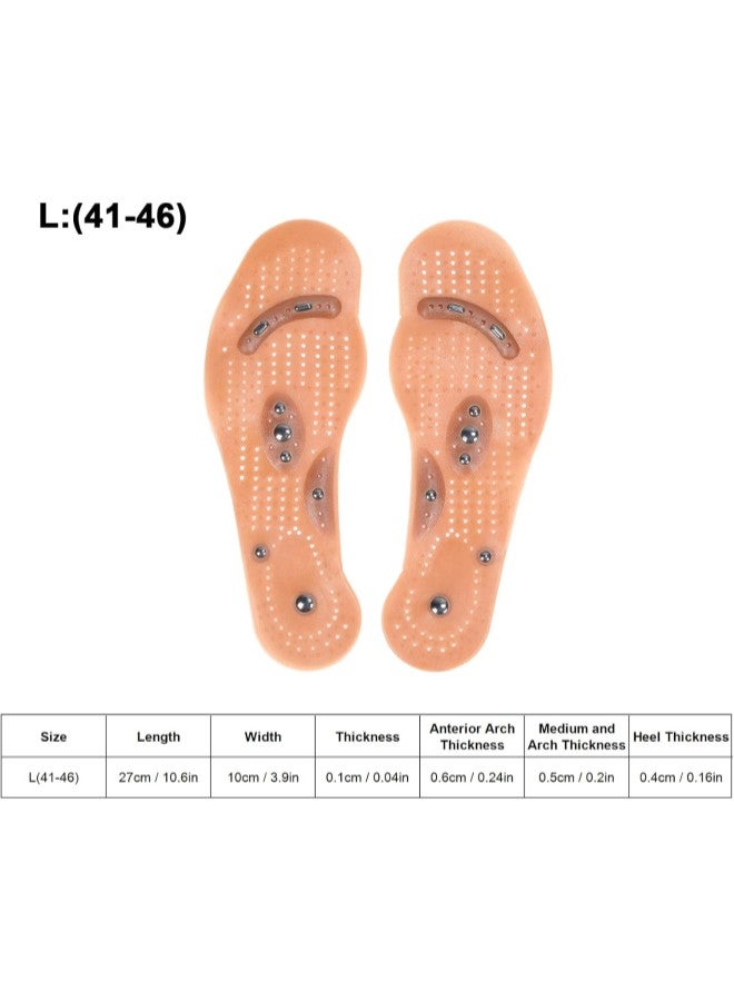 2pcs Magnetic Therapy Insole,Silicone Massage Foot Pads Breathable Body Magnet Insoles for Pain Relief(#1)  - Image 3
