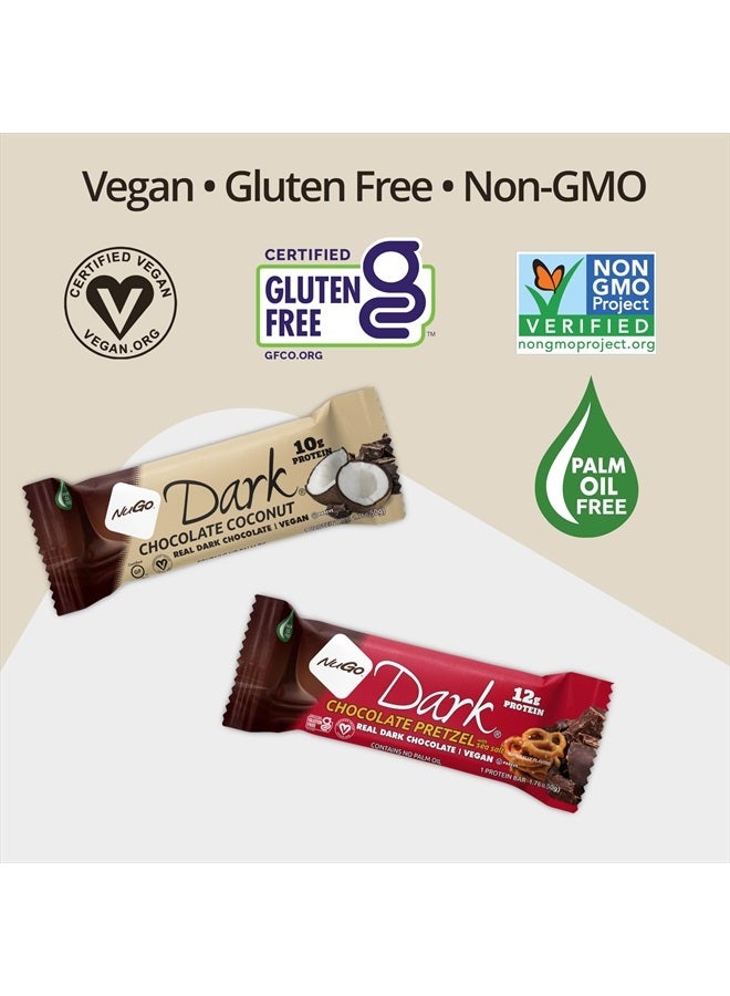 Dark Pretzel and Sea Salt, 12g Vegan Protein, 200 Calorie, Gluten Free, 24 Count