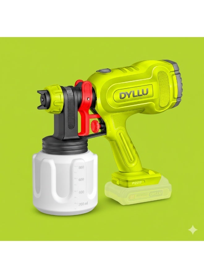 DYLLU P20S 20V Cordless HVLP Paint Sprayer, Lithium-Ion Battery for Home & DIY - Image 3