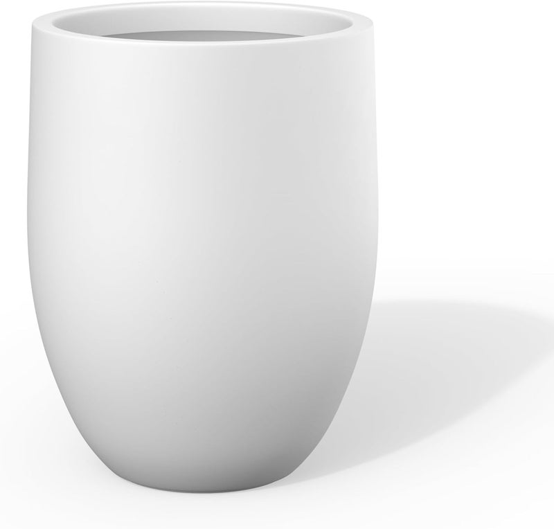 kante Kante Tall Concrete Planter 217Inch Height White Large Indoor Outdoor Plant Pot with Drainage Hole for Patio Garden Home Modern Decor for Flowers and Tree  - Image 1