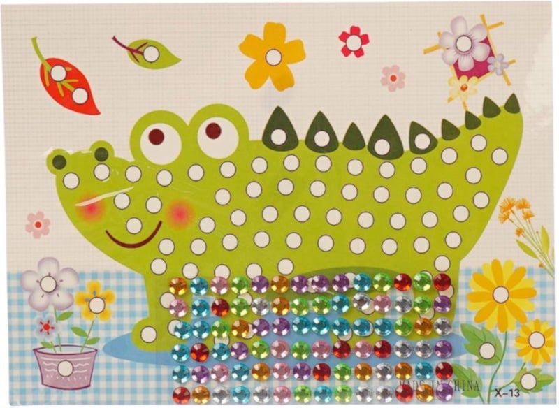 Diamond Painting With Crocodile Shape 18 * 13 CM For Girls - Multi Color