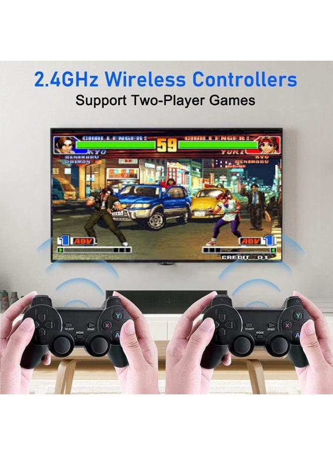 2.4G Wireless TV Game Controller with Built-in USB, 10000 Classic Games, 9 Classic Emulators, HDMI Output for TV with Two Dual 2.4G Wireless Controllers - 4K Ultra HD Gaming - Image 4
