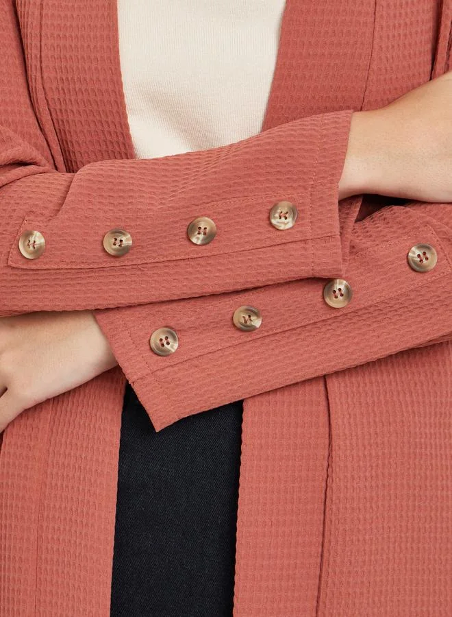 تايك تو كيمونو مفتوح من الأمام بنقشة صدئة