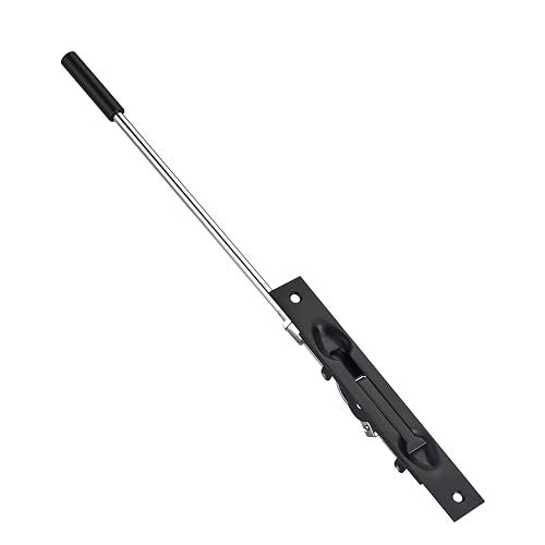 TOGU 10" Solid Stainless Steel Lever Extension Flush Bolt for Metal Doors,Flush Mount Extension Bolt for Commercial Applications,Store,School,Office,Matte Black - Image 1