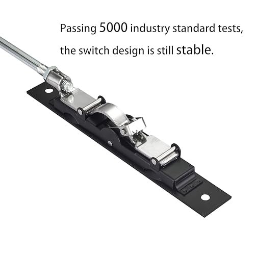 TOGU 10" Solid Stainless Steel Lever Extension Flush Bolt for Metal Doors,Flush Mount Extension Bolt for Commercial Applications,Store,School,Office,Matte Black - Image 4