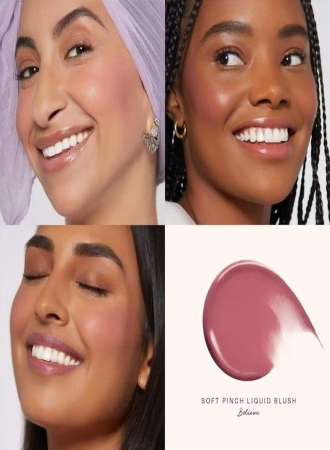 Rare Beauty by Selena Gomez Soft Pinch Liquid Blush – Believe - True Mauve, 7.5ml) | Weightless, Long-Lasting, Buildable Liquid Blush for a Natural, Radiant Glow - Image 2