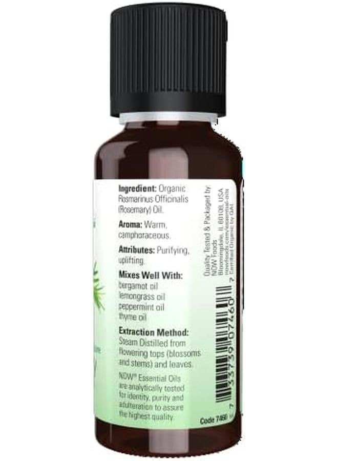 now Solutions Organic Essential Oils Rosemary 1 Fl. Oz. 30 ml - Image 2