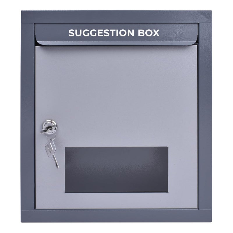 PLANET All in one Multipurpose use Box/Letter Box/Post Box for Gate Home and Office/Suggestion Box for Office use/Complaint/Donation Box with Lock Tabletop or Wall Mount (Pack of 1, Grey) - Image 5