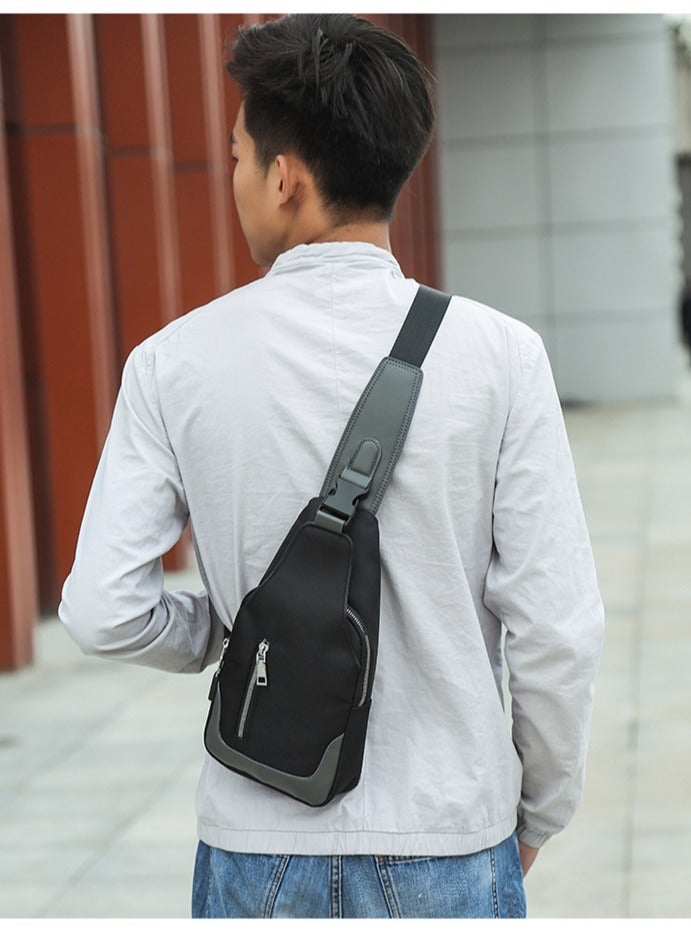 Multi-Function Outdoor Oblique Chest Single Shoulder Bag Travel Sport Black - Image 3