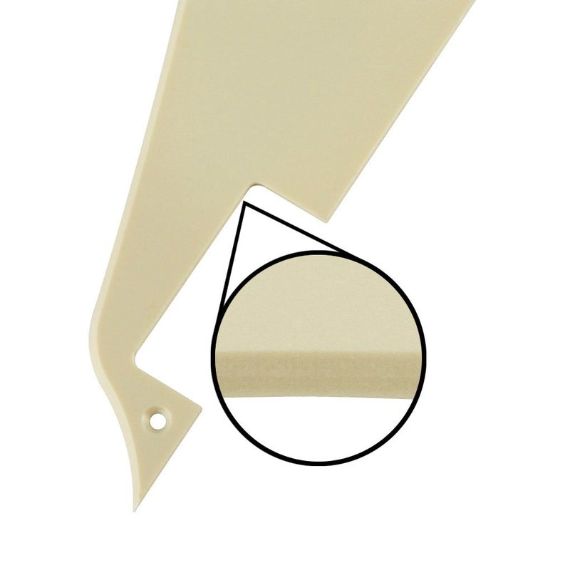 FLEOR 1Ply Cream Pickguard Back Plate Screws Set & Toggle Switch Plate(Cream) & Bracket Fit LP Style Guitar Pickguard Replacement - Image 4