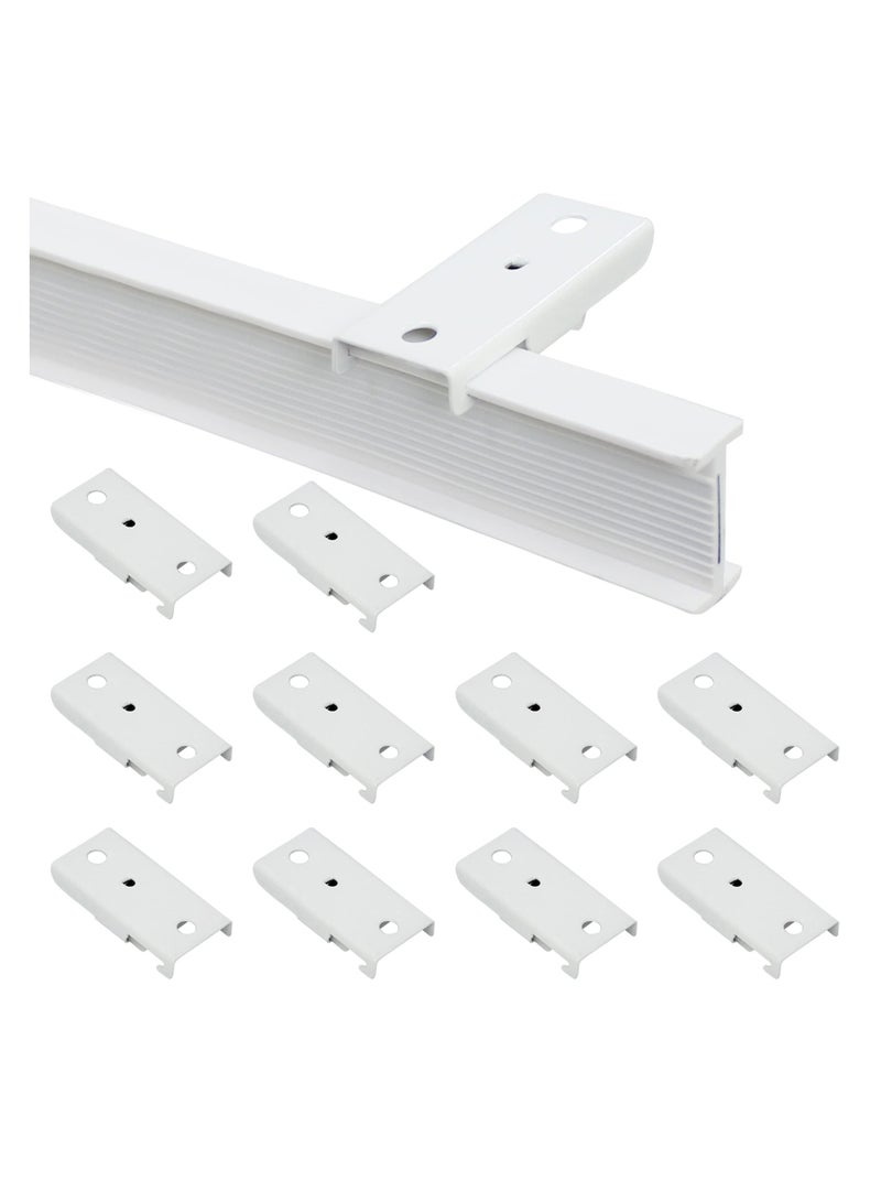 KASTWAVE Ceiling Track Mounting Bracket, Curtain Track Bracket Slide Rail Accessories, DIY Mount for Straight or Curved Curtain Track, Side Mount or Ceiling Mount 38 Pcs  - Image 1