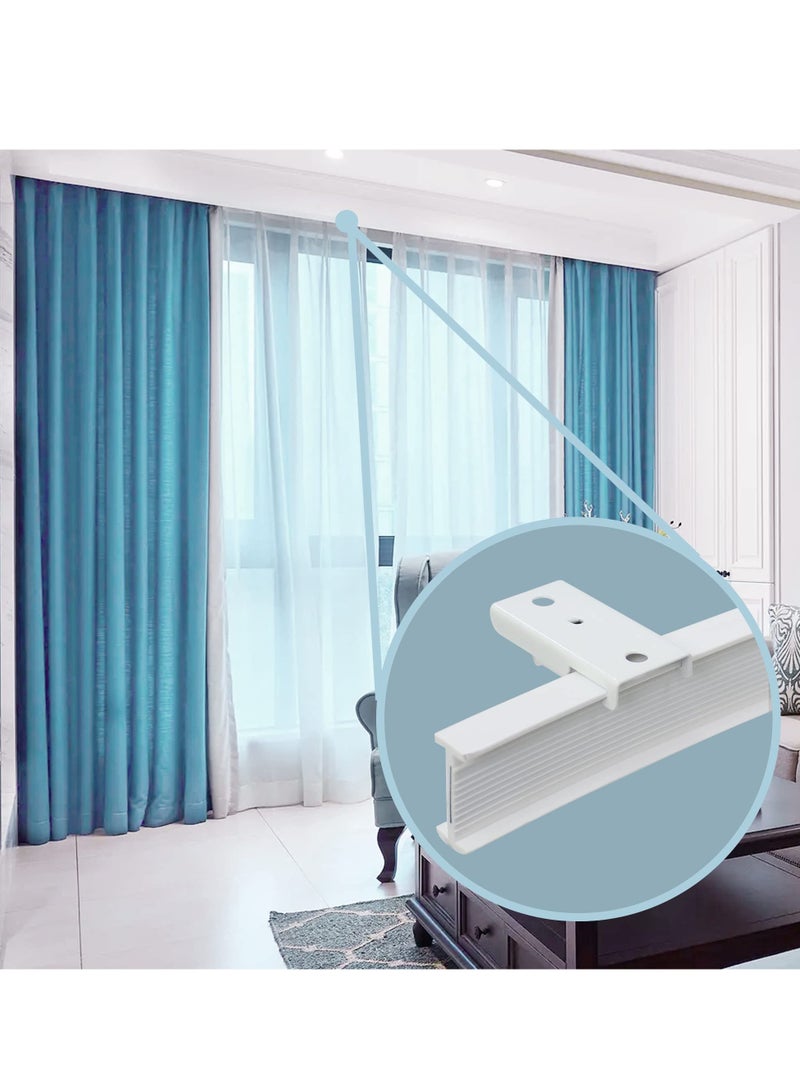 KASTWAVE Ceiling Track Mounting Bracket, Curtain Track Bracket Slide Rail Accessories, DIY Mount for Straight or Curved Curtain Track, Side Mount or Ceiling Mount 38 Pcs  - Image 5