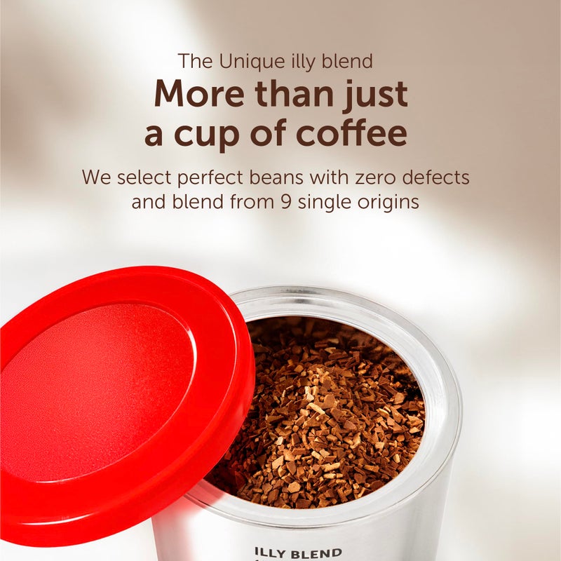 Illy Blend 100% Arabica Roasted Instant Round Coffee Tin, 95g - Image 3