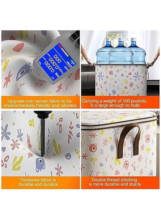 Clothes Storage Bags Large Capacity, 2 Pack 100L Closet Organizers and Storage Bins, Foldable Wardrobe Storage Toy Containers Box with Lids and Handles for Blanket Comforter Clothing