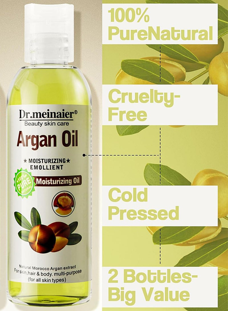 DR.MEINAIER 118ml Argan Oil Whitening Moisturizing Oil for Hair Face and Body Care Remove Wrinkles Moisturizing Hydrating Repairing Smooth Fine Lines Nourishing Oil - Image 2