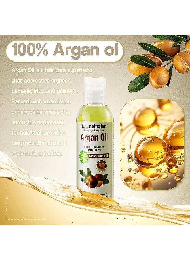 DR.MEINAIER 118ml Argan Oil Whitening Moisturizing Oil for Hair Face and Body Care Remove Wrinkles Moisturizing Hydrating Repairing Smooth Fine Lines Nourishing Oil - Image 3