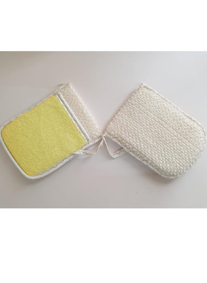 Home Bath Loofah Wash Loofah Scrub Exfoliator for Men Kids Spa Deep Skin Exfoliating Loofah Set of 3 Pieces Multiple Colors  - Image 4