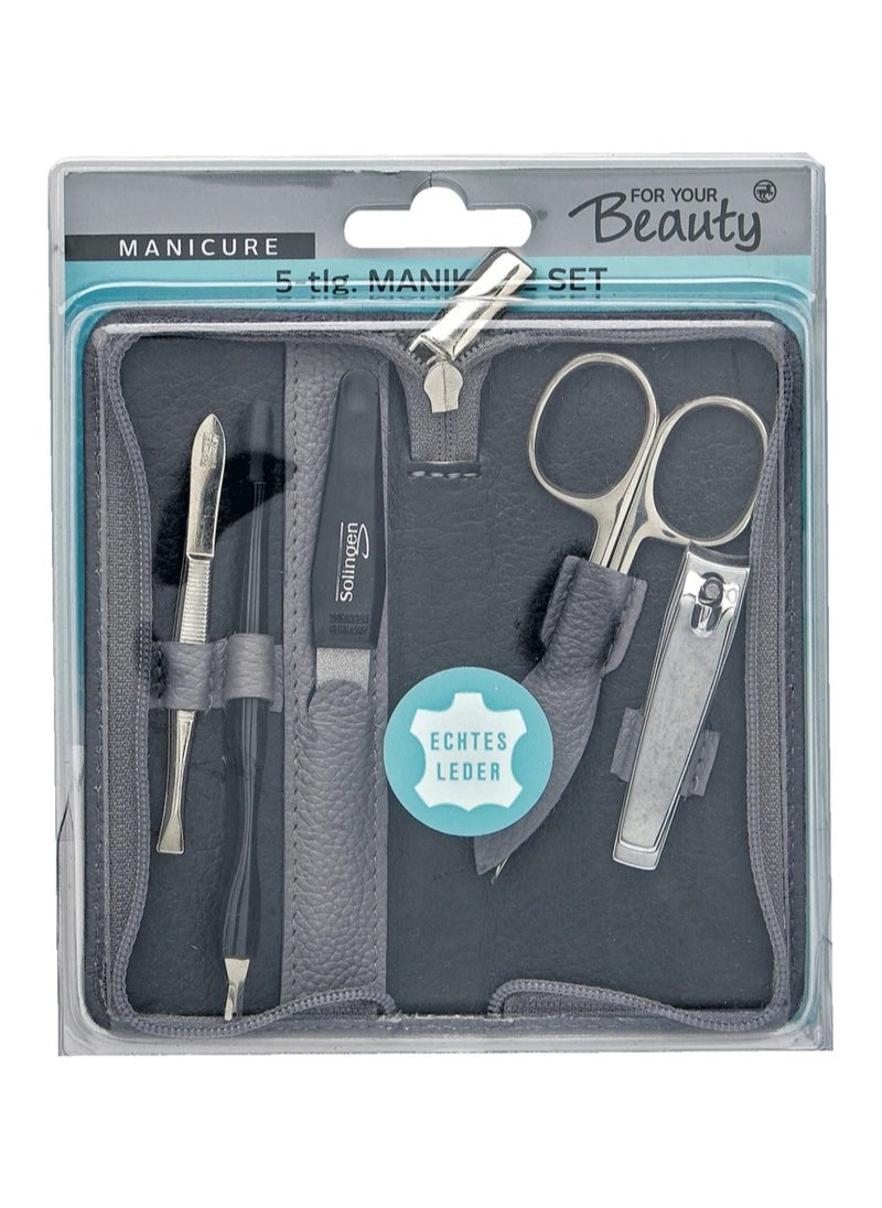 ROSSMANN German Brand, Rossmann Manicure 5-pcs, Manicure Set Nail Clippers with Genuine Leather Case – Perfect for On-the-Go Grooming, Manicure bag for travel and transportation,  Made in Germany  - Image 2