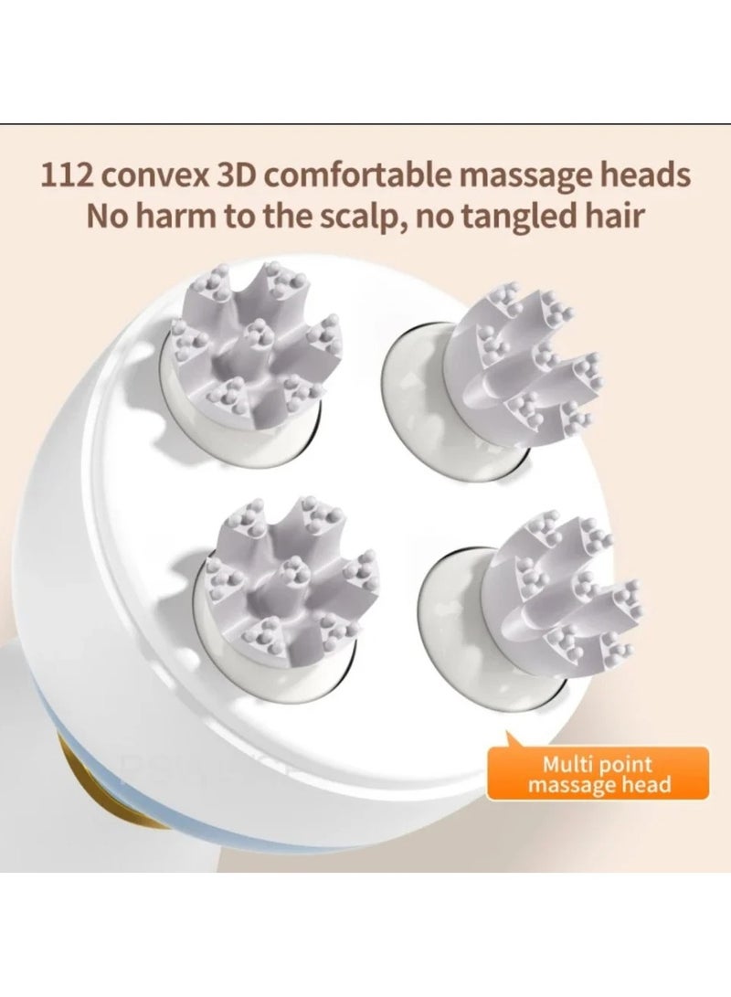 Portable 3D  Electric Scalp Wireless Head Massager Kneading Full Body Deep Massage Device - Image 3