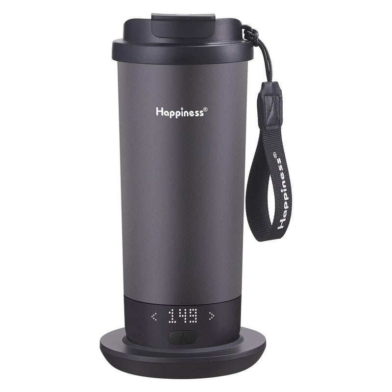 Happiness Self-Heating Travel Mug 20oz,Smart Rechargeable Electric Temperature Control Heated Coffee Cup - Image 1