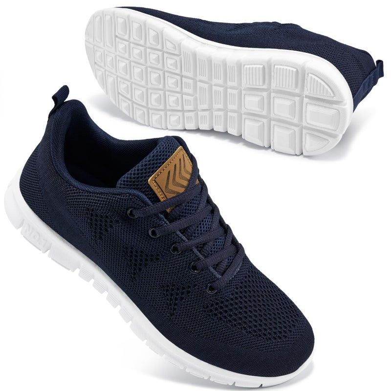 FUDYNMALC Womens Sneakers Tennis Shoes Fashion Lightweight Non Slip Footwear for Walking Casual Travel Dark Blue - Image 2