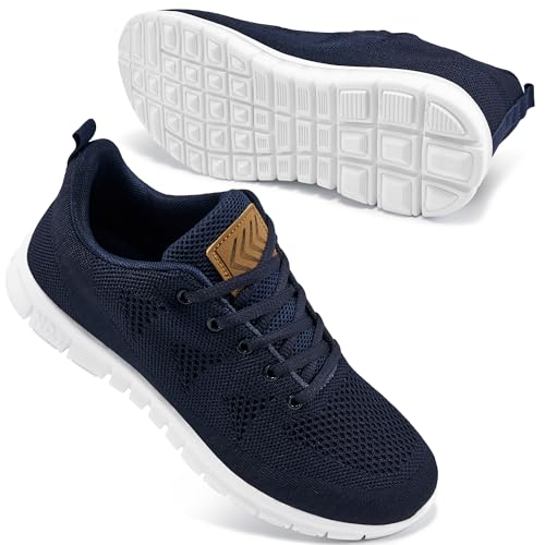 FUDYNMALC Womens Sneakers Tennis Shoes Fashion Lightweight Non Slip Footwear for Walking Casual Travel Dark Blue - Image 1