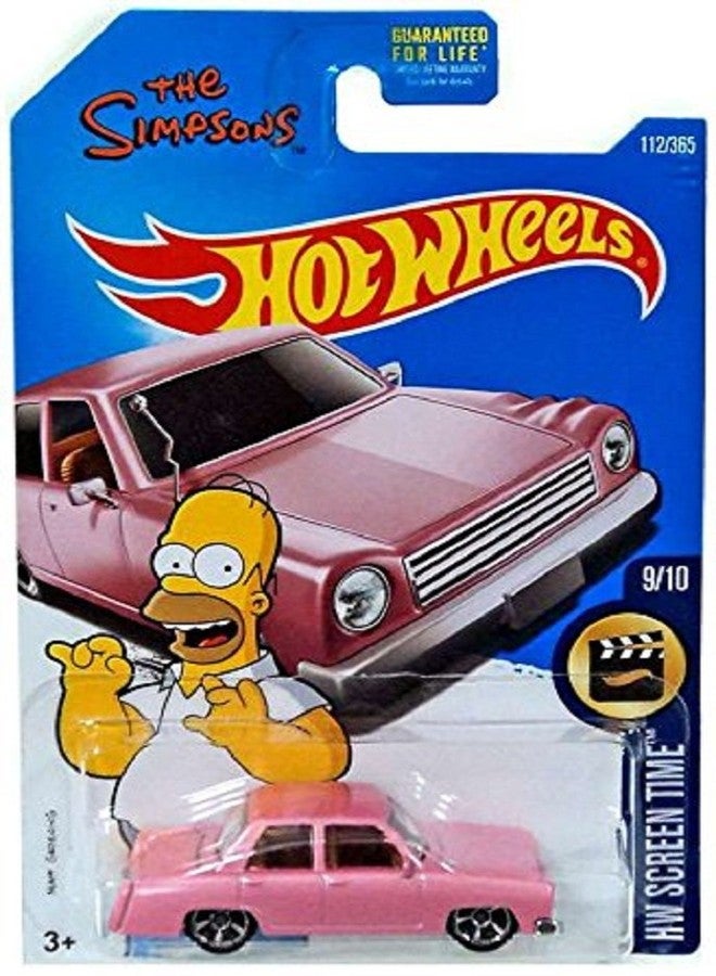 Hot Wheels 2017 HW Screen Time The Simpsons Family Car 112/365, Pink - Image 1