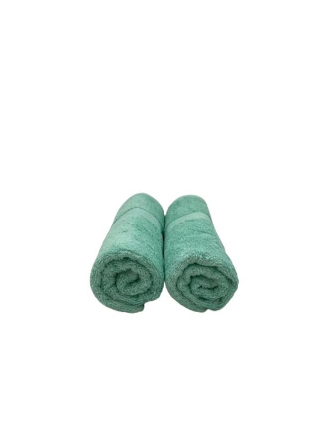 BYFT Gardenia (Green) Premium Hand Towel (50 x 100 Cm -Set of 2) 100% Cotton, Highly Absorbent and Ultrasoft Bath Linen with Diamond Dobby -550 Gsm - Image 3