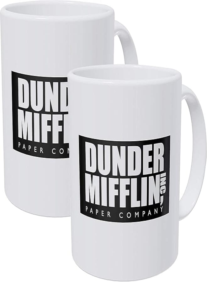 Willcallyou Pack Of 2 Dunder Mifflin Work Office 11 Ounces Funny Coffee Mug