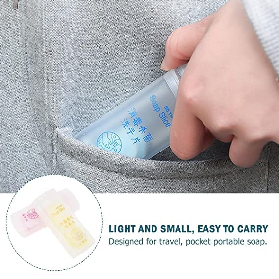 ULTRONEX 50Pcs Fragrance Paper Soap With Container Travel Paper Soap Disposable Paper Soap Paper Soap for Travelling Handwash Multicolor - Image 5