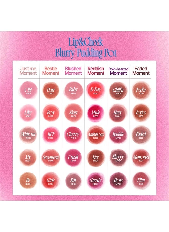 fwee - Lip&Cheek Blurry Pudding Pot | Bestie Moment - BFF | Makeup Blush, Buildable Lightweight, Multi-Use Soft Matte Finish | 5g - Image 1