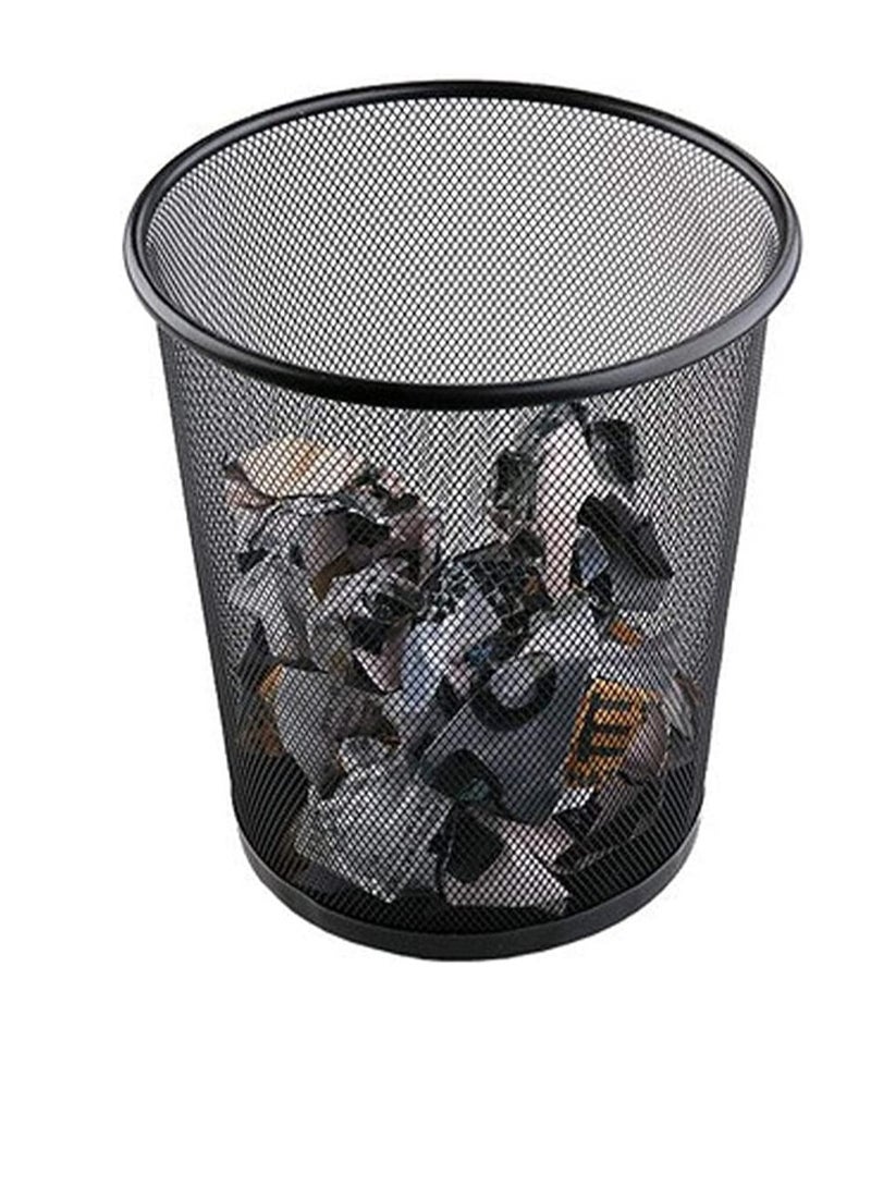 AKDC AKDC Mesh Trash Can Waste Basket Classics Round Steel Mesh Powder-Coated Garbage Wastebasket Recycling Bin Metal Wire Garbage Wire Mesh Desk Trash Can (Multicolor) 