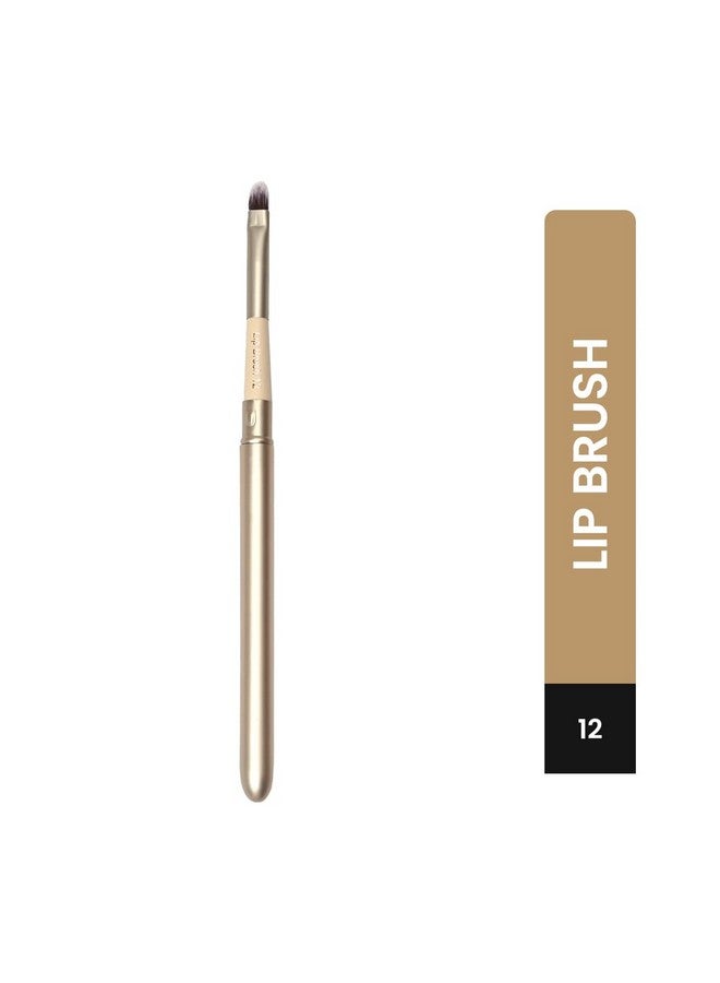 Milagro Beauty Lip Brush 12, Multipurpose Brush For Lip Liner, Lip Gloss, And Matt Lip Color Filling, Tapered Thin Pointed Tip For Precise Application | Lipstick Brush With Cap - Image 2