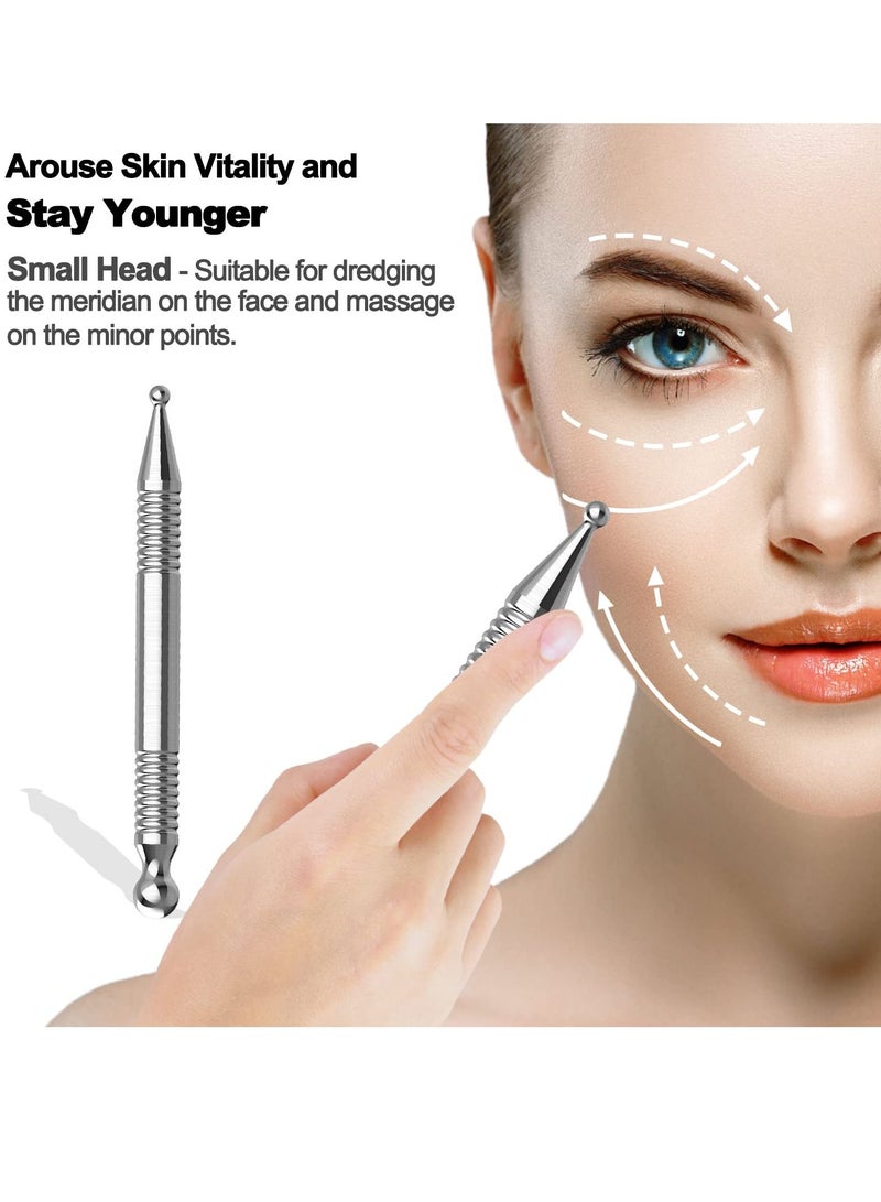 SYOSI Acupuncture Pen Stainless Steel Deep Tissue Massage Tool for Full Body Meridian Pain Relief - Image 3