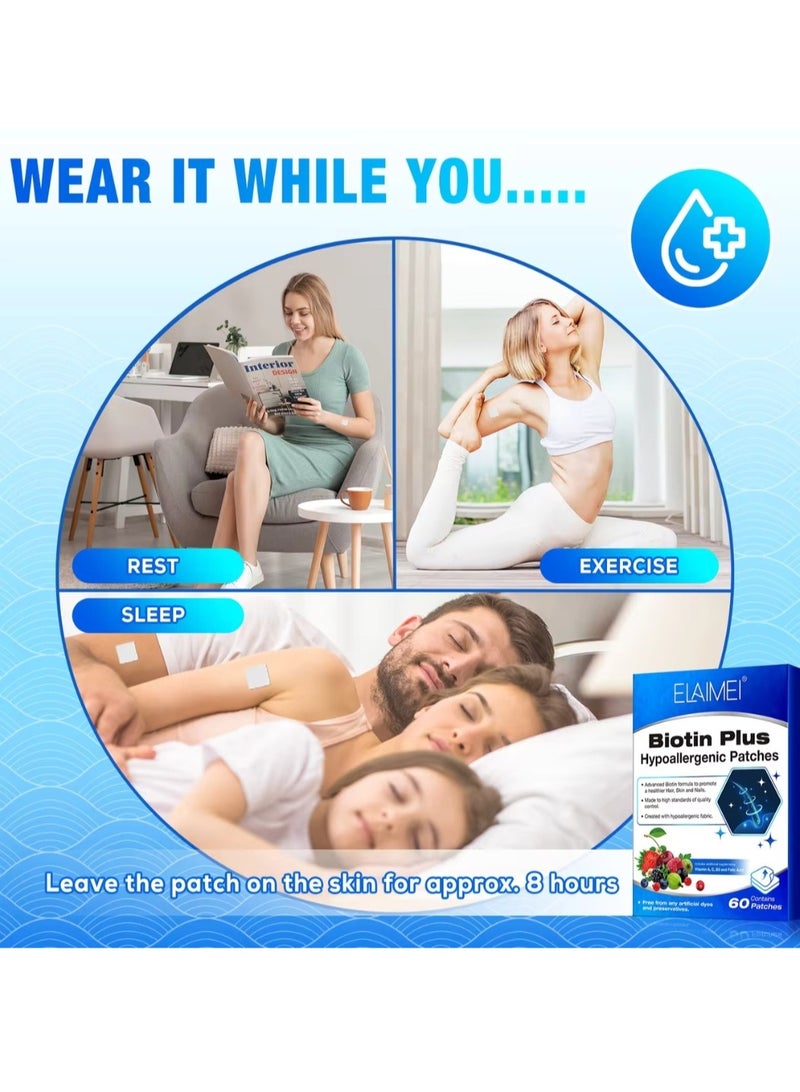 Elaimei 60 Pcs Biotin Plus Hypoallergenic Patches - Image 5