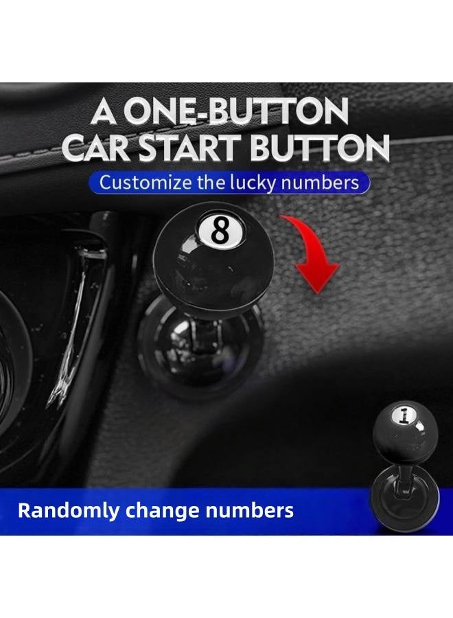 Car gear lever, gear lever car start protector, metal ball rod car gear lever accessories (black) - Image 3