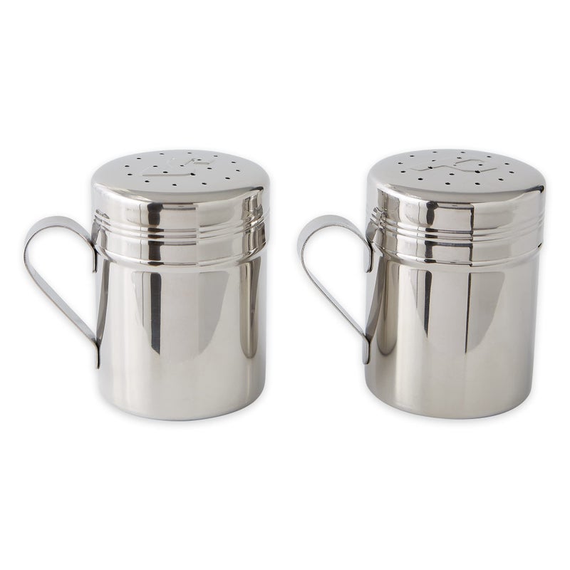 RSVP International RSVP International Endurance Kitchen Shaker Collection, Dishwasher Safe, Salt & Pepper Set, 10-Ounce, Stainless Steel  - Image 1