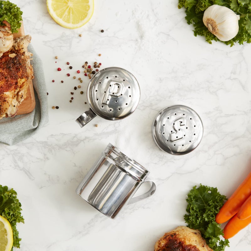 RSVP International RSVP International Endurance Kitchen Shaker Collection, Dishwasher Safe, Salt & Pepper Set, 10-Ounce, Stainless Steel  - Image 5